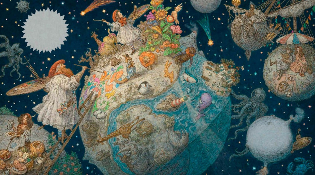 Сказка. О бабке, детках и пяти мужьях