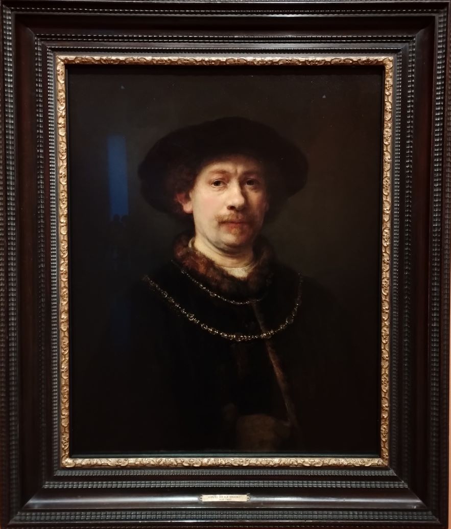 Автопортрет в шляпе и с двумя цепями. Рембрандт