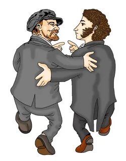 Пушкин и Ленин на прогулке