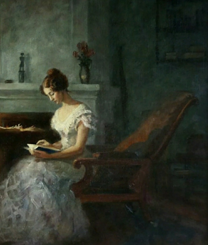 Весенняя ночь, лунный отсвет в рассветном тумане