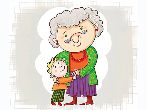Бабушка и внук