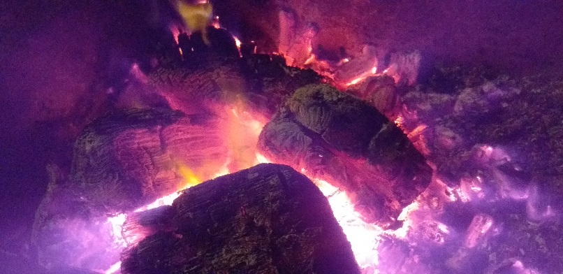 Дрова в мангале