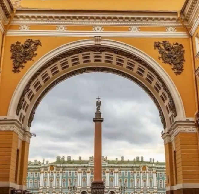 Голубое небо, красная заря