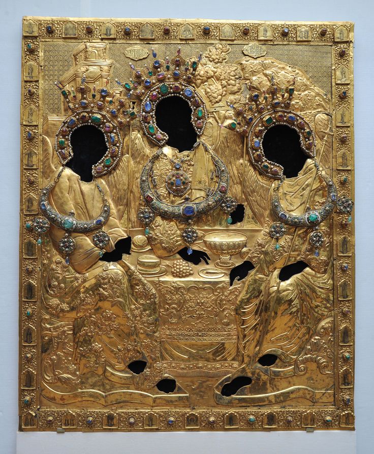 Оклад Троицы Рублёва из оливина А Серебрякову