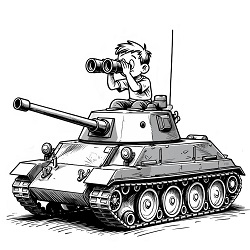 Мальчишке хотелось командовать танком