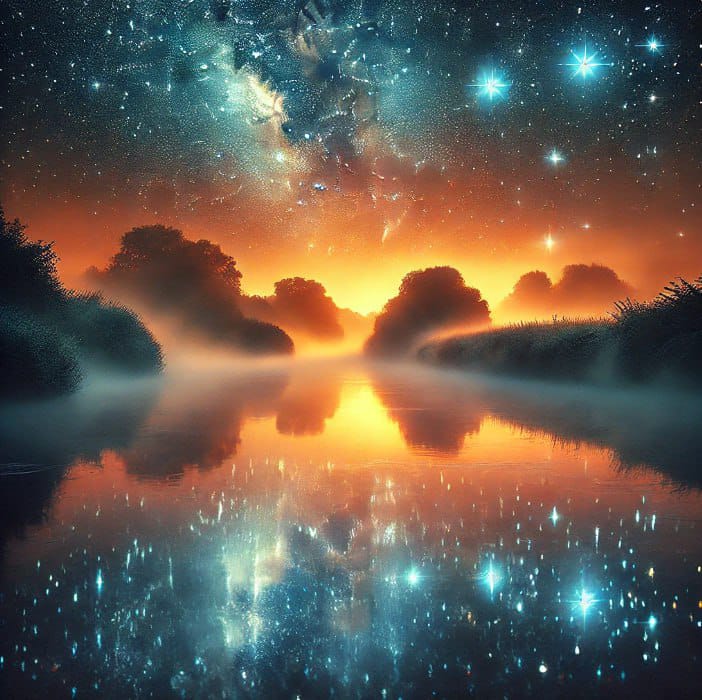 Звёзды загорались ночью над рекой