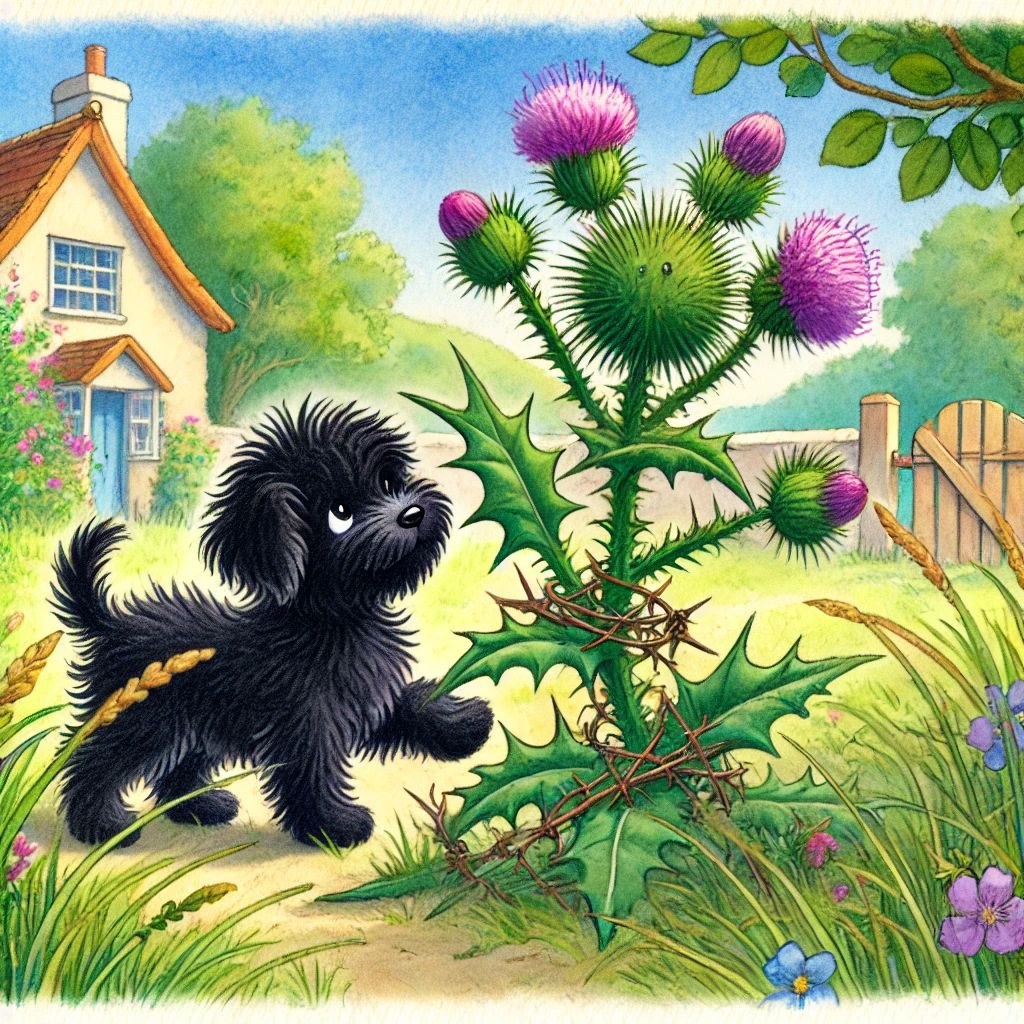 Сказка про репейник и щенка