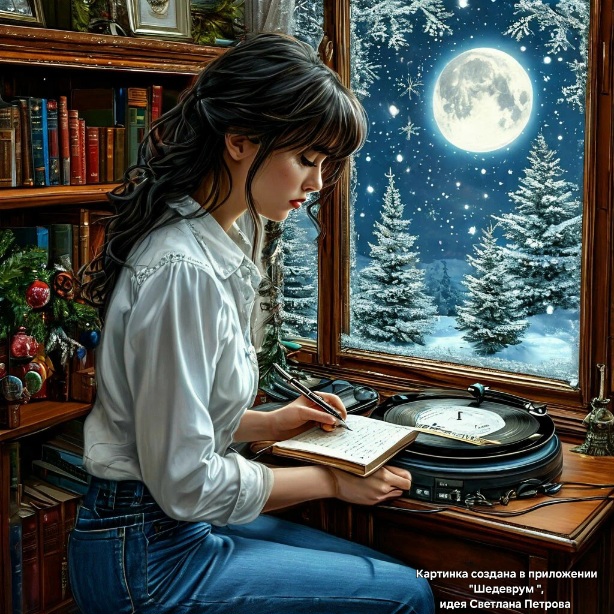 И вновь подруга ночь со мной в обнимку