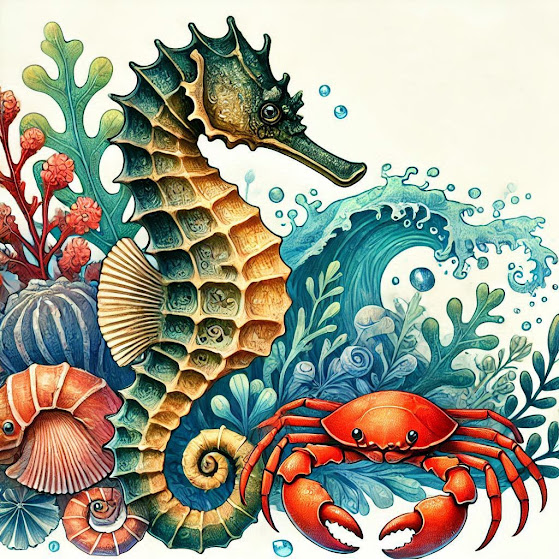 Сказка о дружбе Морского Конька и Краба