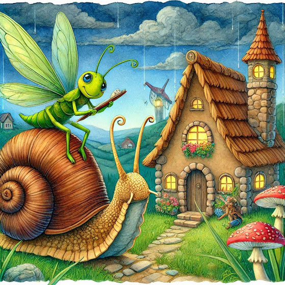 Сказка о медлительной Улитке и быстром Кузнечике