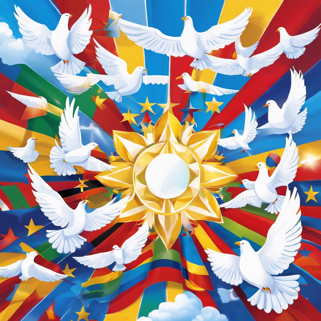 Белый голубь мира