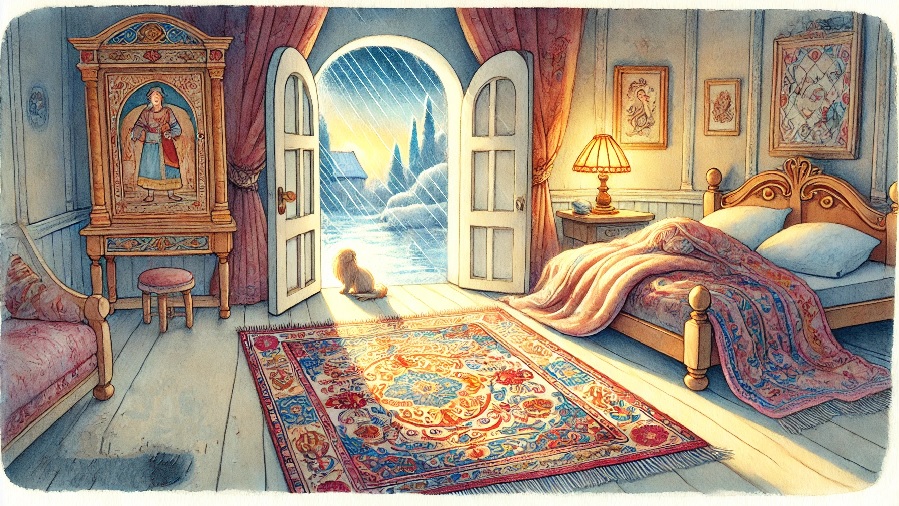 Сказка о тёплом Одеяле и гордом Ковре