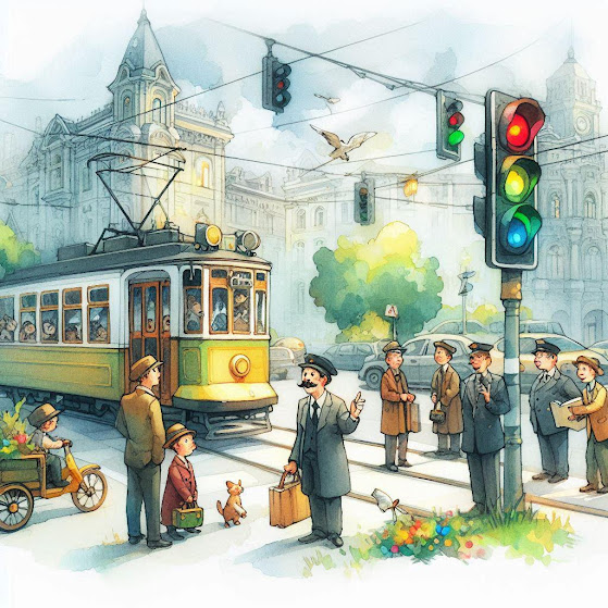 Сказка про Трамвай и Светофор