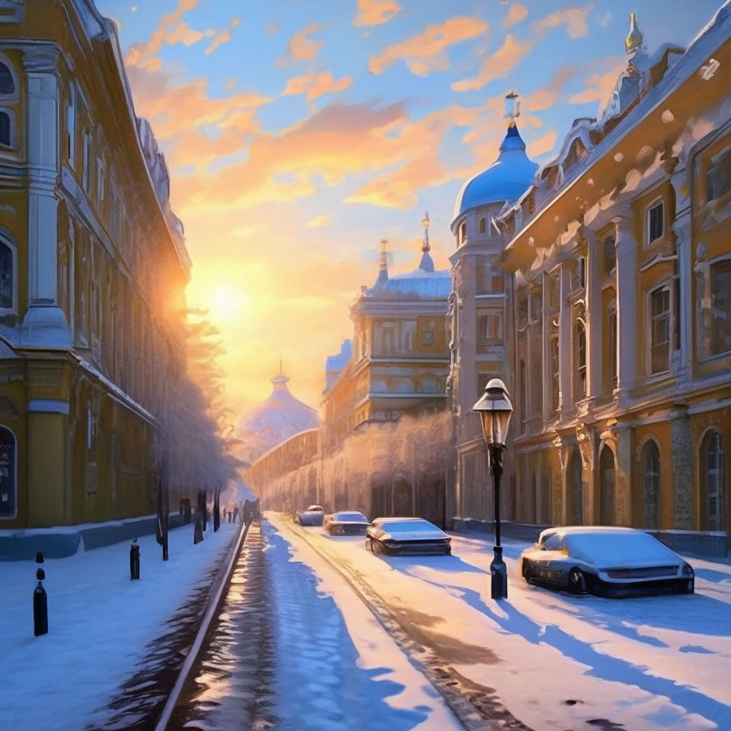 Закат первого января