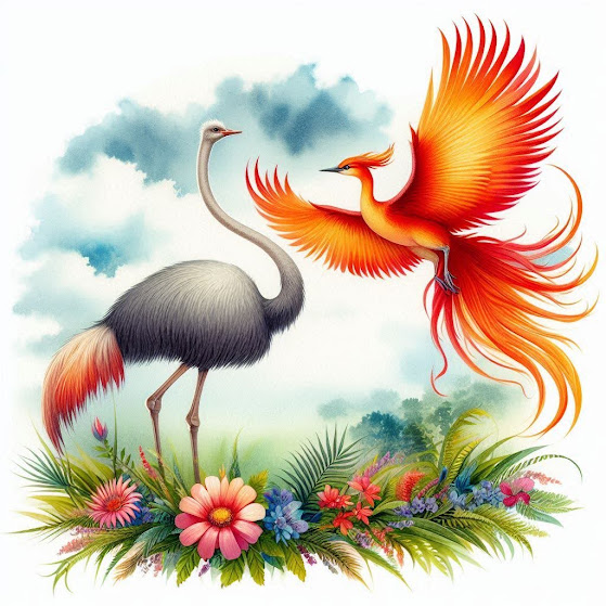 Сказка про Жар-птицу и Страуса