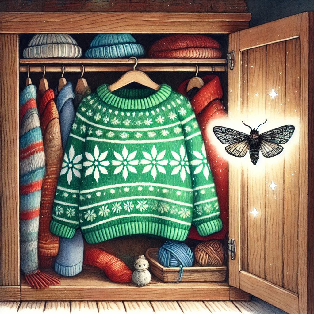 Сказка про моль и шерстяной свитер