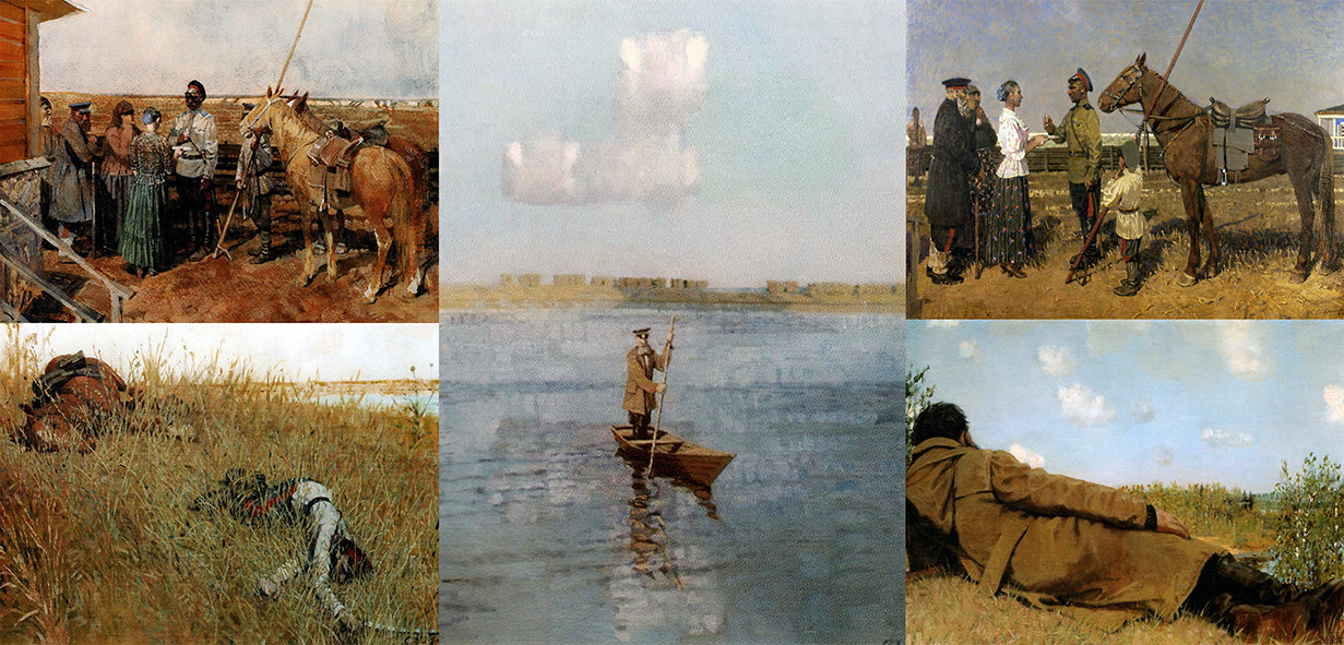 Витает ночная пустыня над тучно-седым ковылём