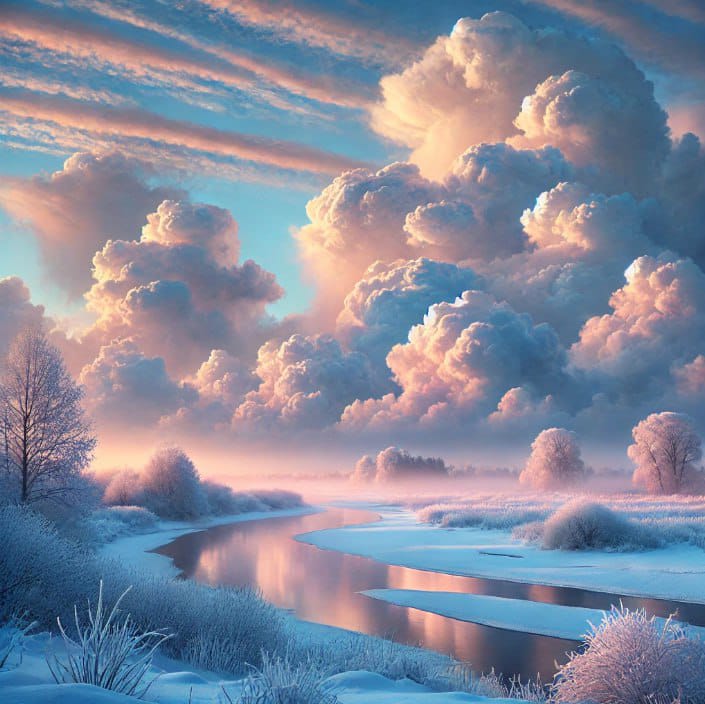 Раздувает январь паруса облаков