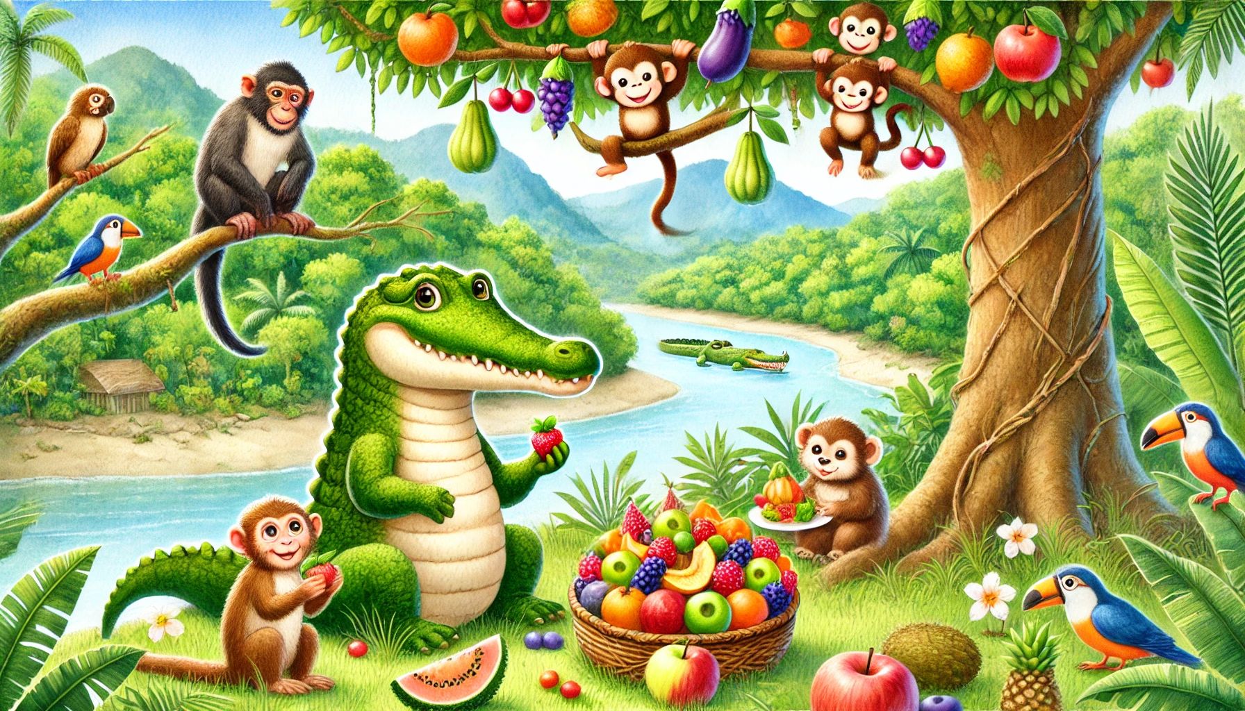 Сказка про Крокодила-вегетарианца