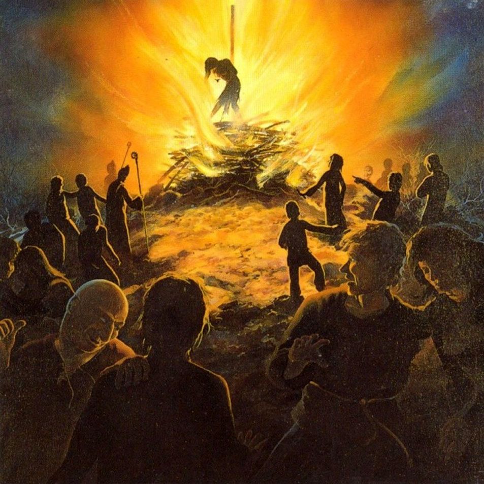 Ведьм сжигают на костре