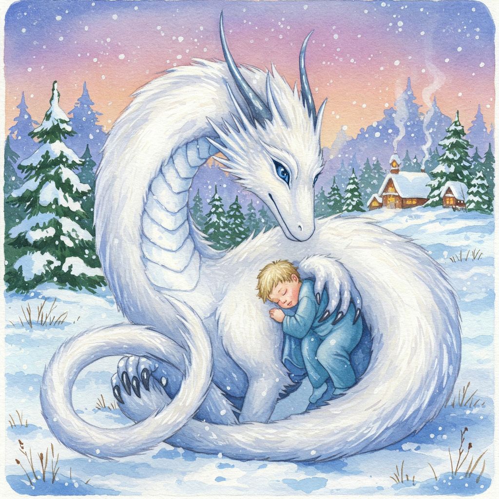 Сказка про Снежного Дракона и мальчика