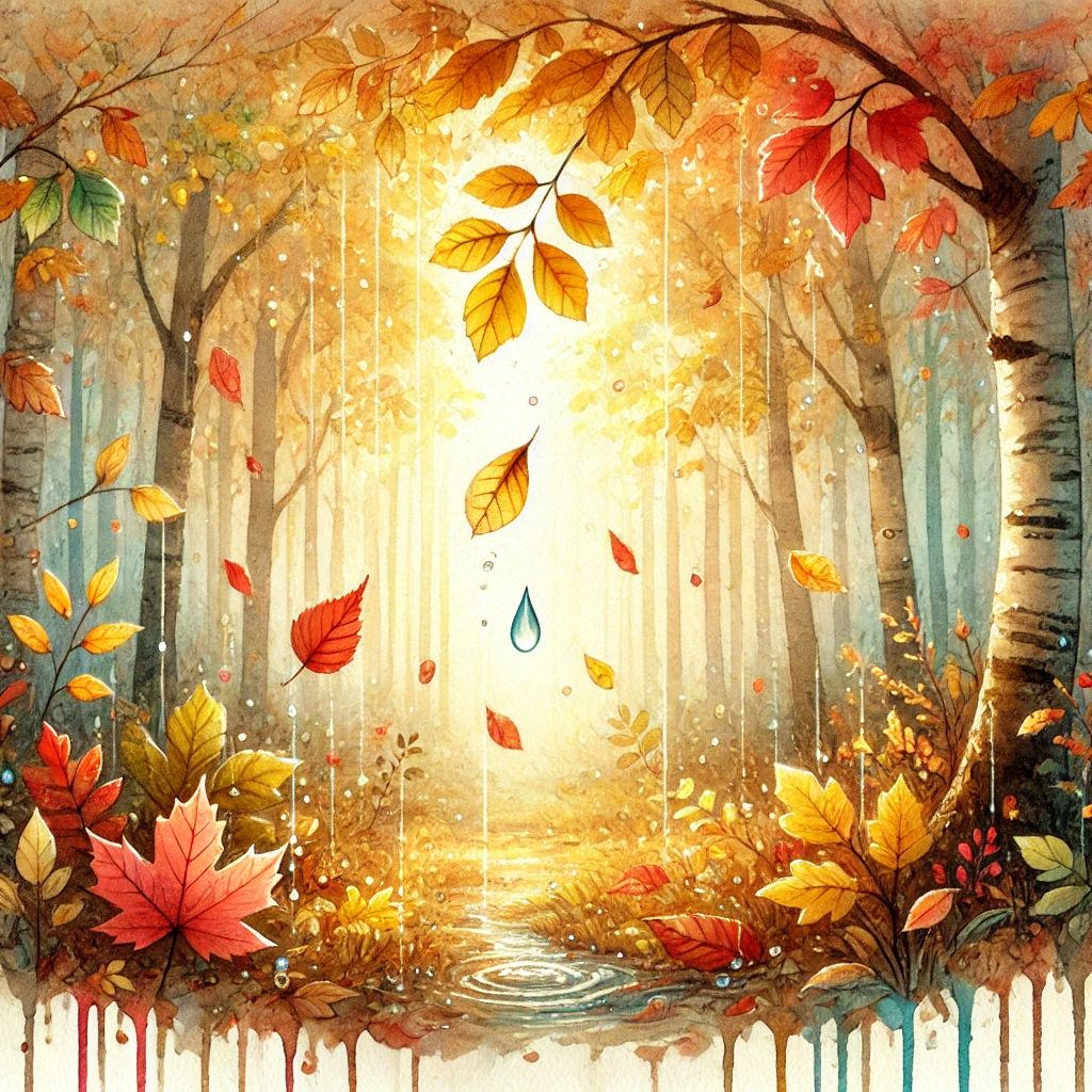 Сказка про дождик и осенние листья