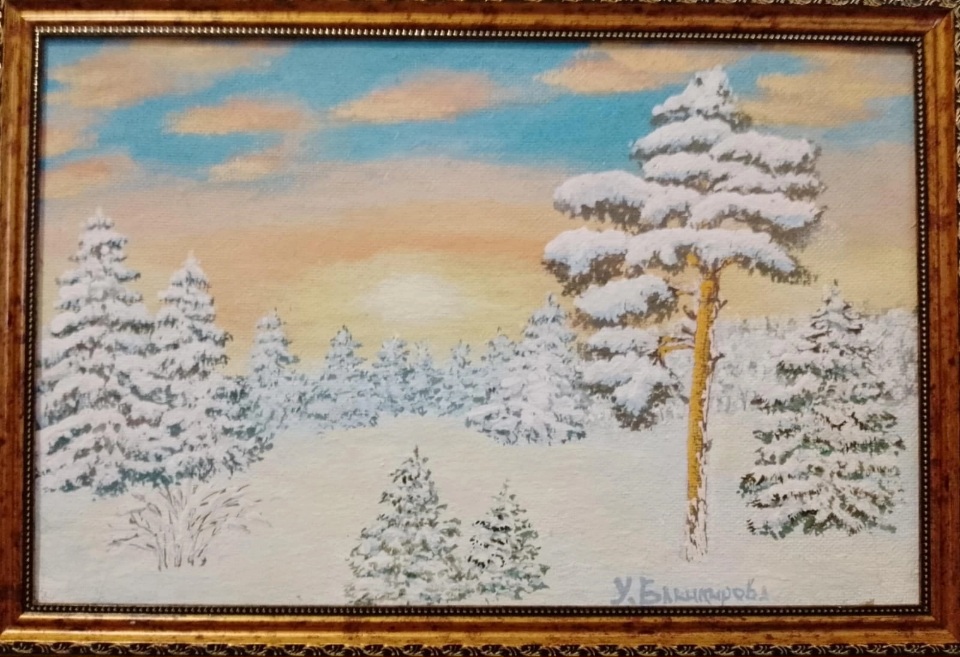 По картине Чудесная зима Ульяны Башкировой