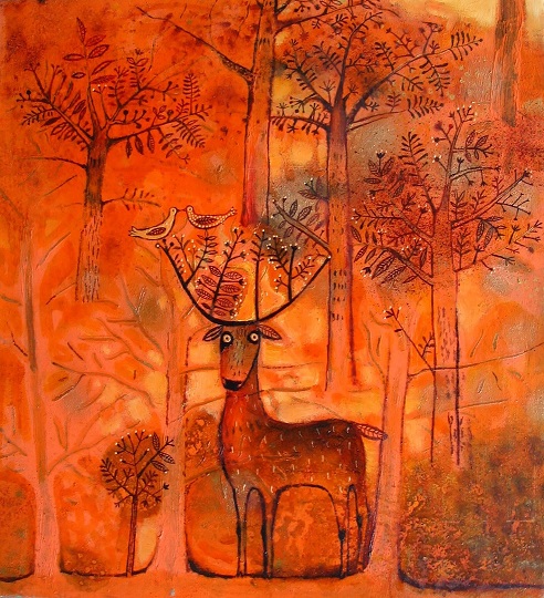 В ярко рыжем лесу