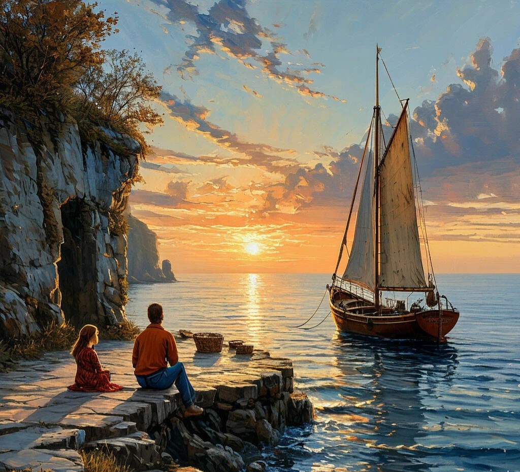 У синего моря