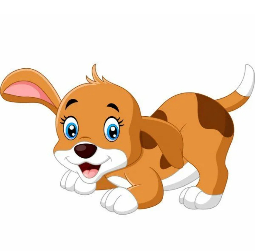 У меня щенок смешной