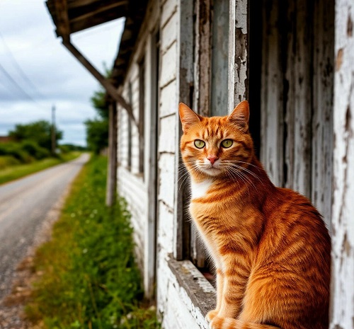 Рыжая кошка