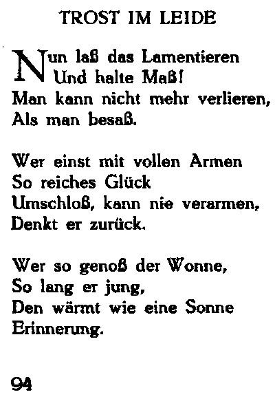 Heinrich Leuthold - Trost im Leide