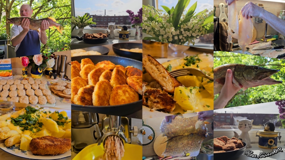 Котлеты из щуки в панировке со спаржей