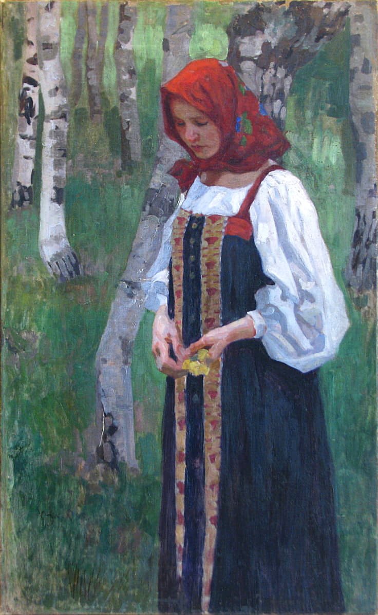 Крестьянка по лесу гуляла...