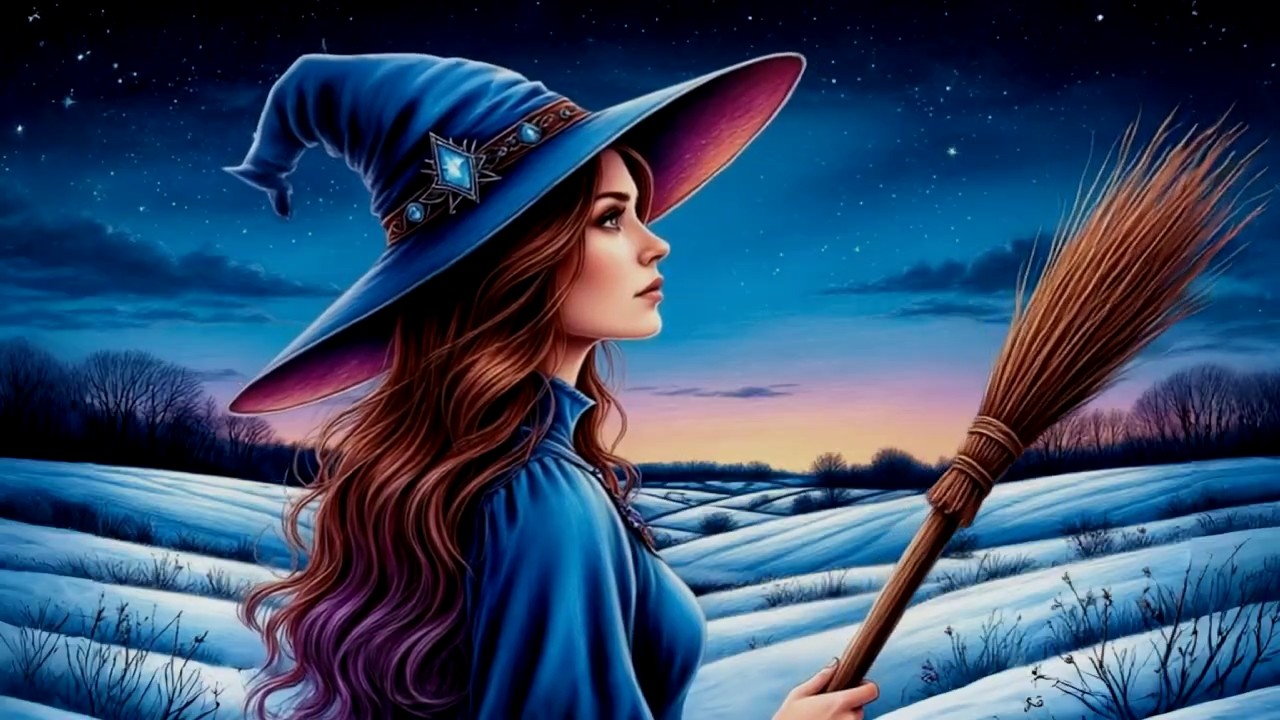 Зимний полёт на метле