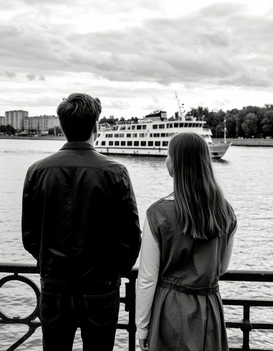 У речного вокзала...