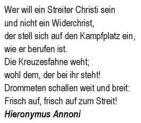 Коль воин ты Христов... Hieronymus Annoni