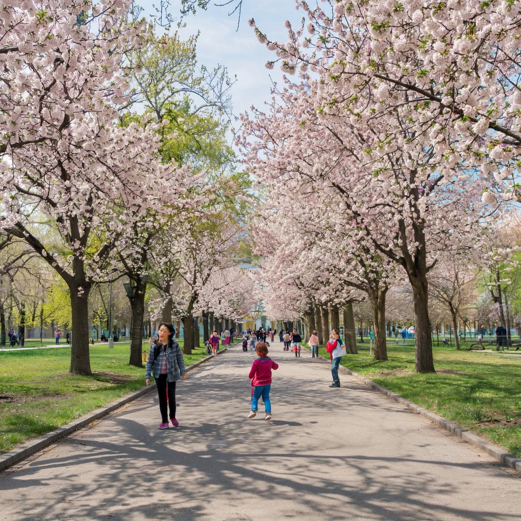 Московская весна в центре парка