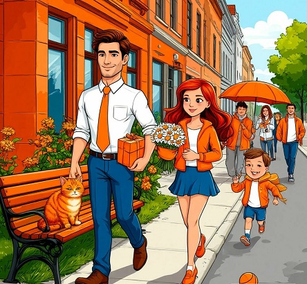 Оранжевый галстук