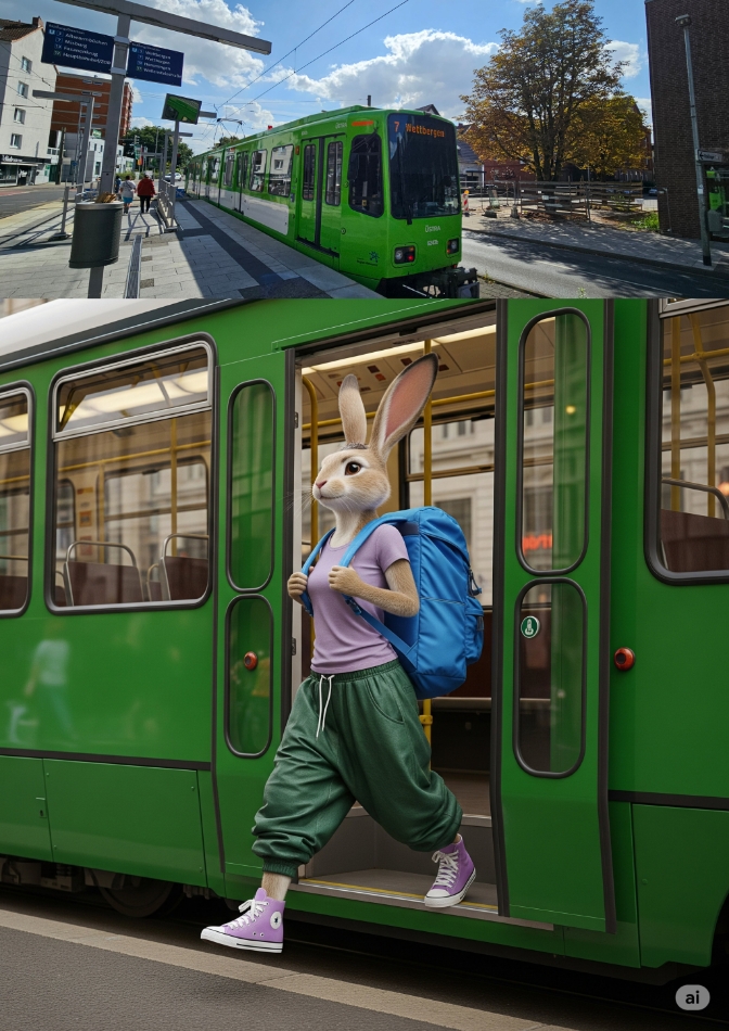 остановка Вылезайка, или из трамвая вылез зайка