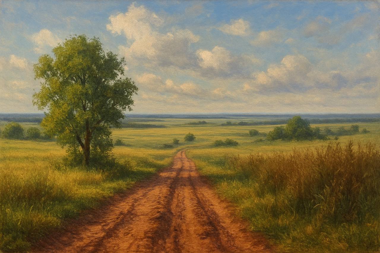 Оренбургские бескрайние равнины...