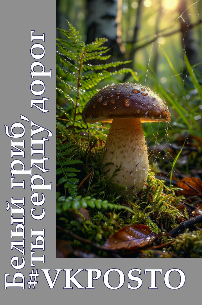 Белый гриб, ты сердцу дорог