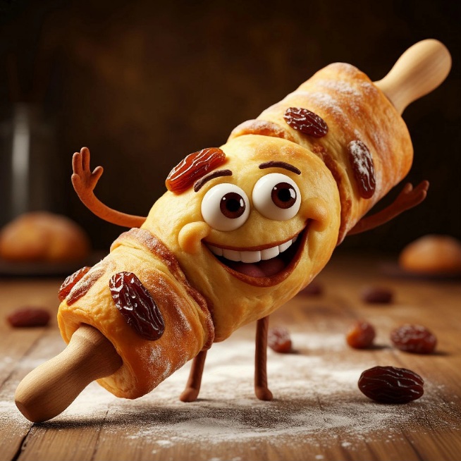 Скалка, тесто и плита