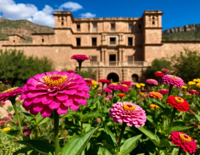 Циннии. Акро