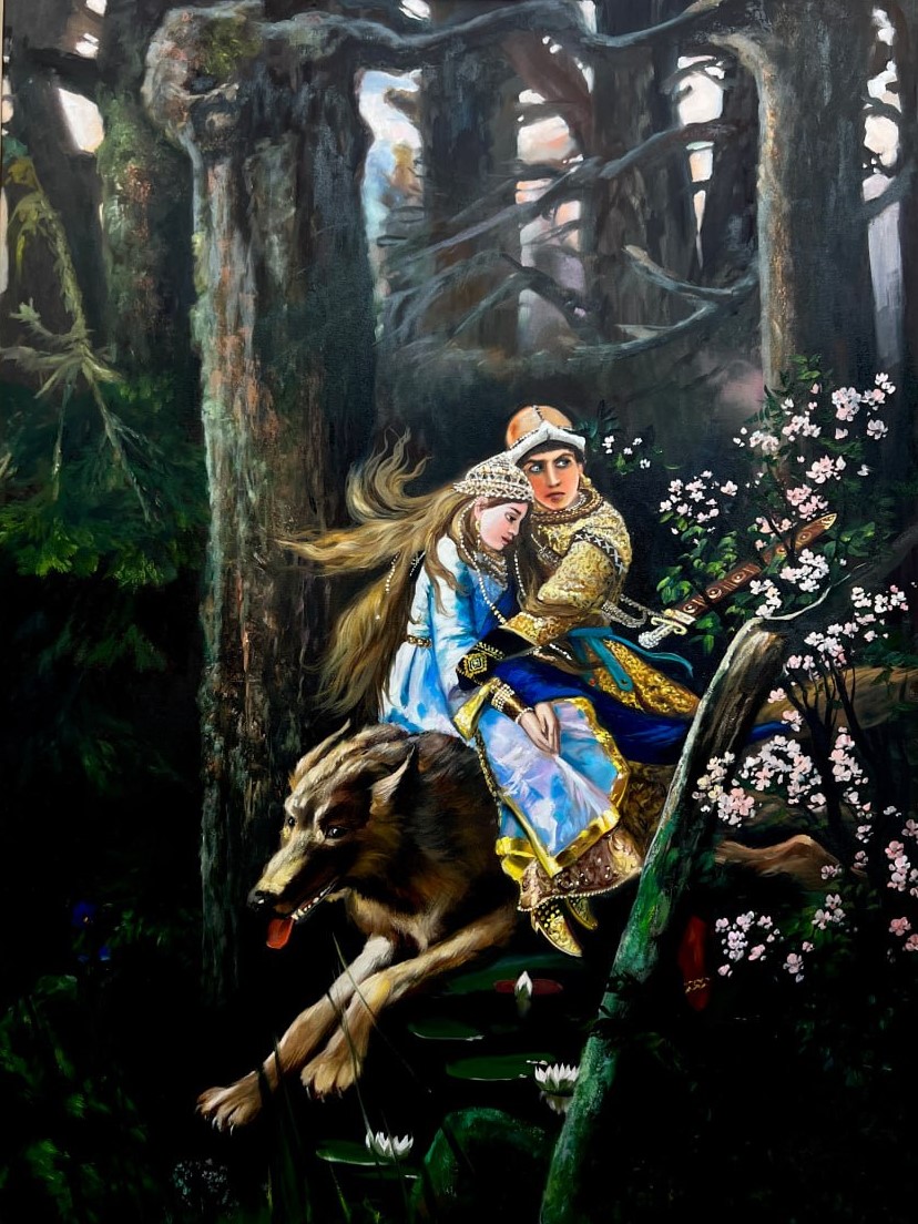На картину Васнецова Иван царевич на сером волке