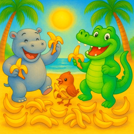 Бегемот, крокодил и воробей