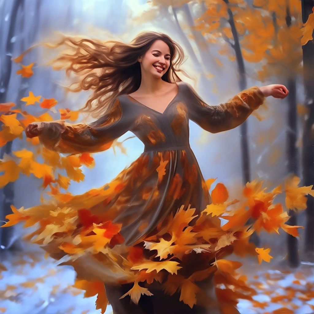 Танцует Осень с листопадом
