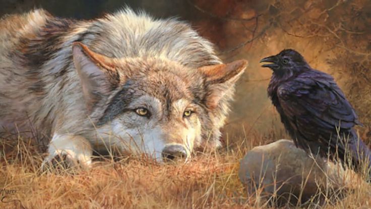 Волк и ворона