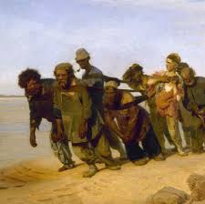 Картина И. Репина Бурлаки