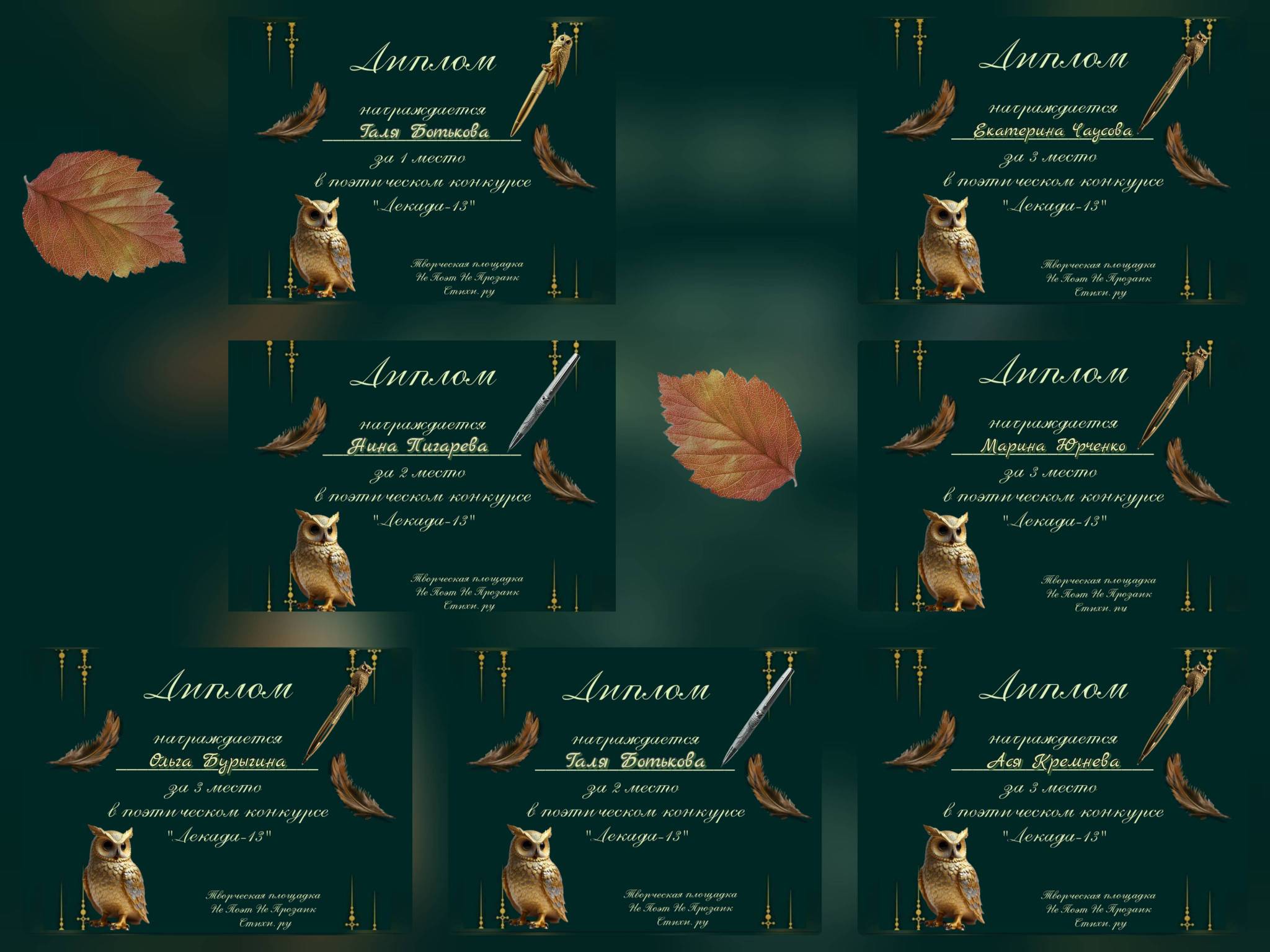Декада-13. Дипломы